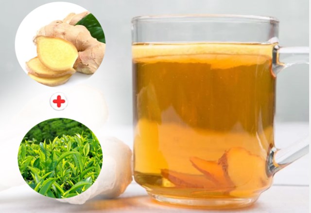 Một ly trà xanh gừng buổi sáng giúp làm ấm dạ dày và giảm cảm giác mệt mỏi.