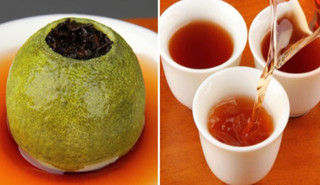 Một tách Phổ Nhĩ quýt ấm giúp xoa dịu cổ họng và xua tan cảm giác ẩm lạnh trong cơ thể.