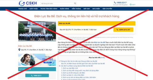 Trang web giả mạo Tổng c&#244;ng ty Điện lực miền Bắc (EVNNPC) nhằm lừa đảo kh&#225;ch h&#224;ng - Ảnh 1