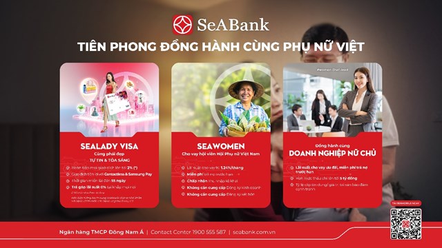 SeABank cung cấp sản phẩm chuy&ecirc;n biệt, mở rộng cơ hội ph&aacute;t triển cho kh&aacute;ch h&agrave;ng nữ. &nbsp;