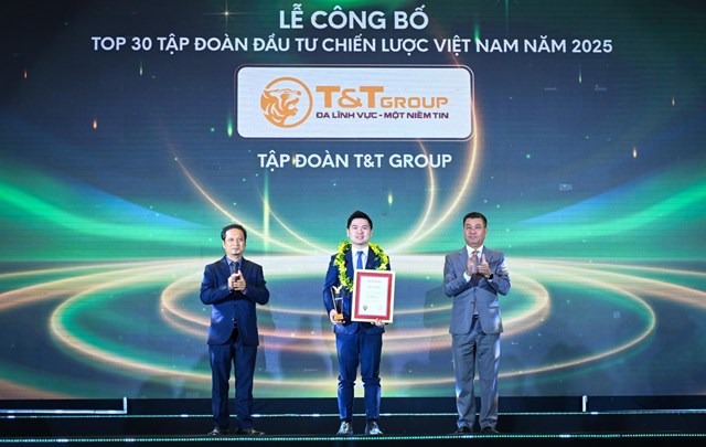 Tập đoàn T&T Group được vinh danh trong bảng xếp hạng ALPHA 30 - Top 30 Tập đoàn đầu tư chiến lược Việt Nam năm 2025.  