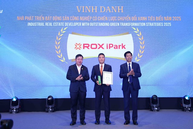 ROX iPark được vinh danh &ldquo;Nh&agrave; ph&aacute;t triển BĐS C&ocirc;ng nghiệp c&oacute; chiến lược chuyển đổi xanh ti&ecirc;u biểu&rdquo; năm 2025 &nbsp;