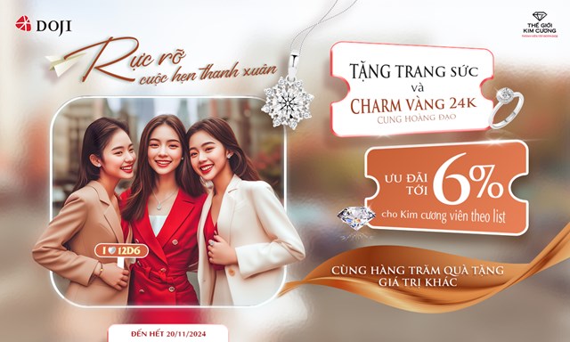 Rực rỡ hơn cả thanh xu&#226;n với qu&#224; tặng trang sức từ DOJI - Ảnh 1