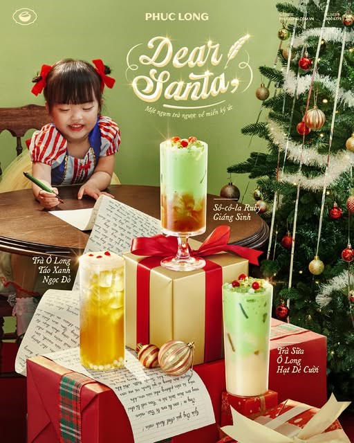 BST Giáng sinh 2025 Phúc Long mang thông điệp “Một Ngụm Trà Ngược Về Miền Ký Ức”. Ảnh nguồn internet