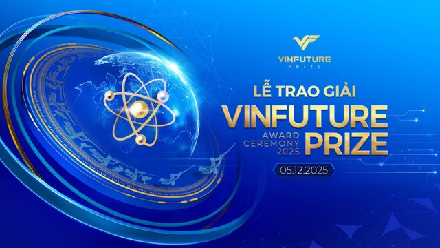 Với chủ đề &ldquo;C&ugrave;ng Vươn m&igrave;nh &ndash; C&ugrave;ng Thịnh vượng&rdquo;, Lễ trao giải VinFuture 2025 sẽ diễn ra v&agrave;o tối ng&agrave;y 05/12/2025 tại Nh&agrave; h&aacute;t Hồ Gươm, H&agrave; Nội. Ảnh: VFP. &nbsp;