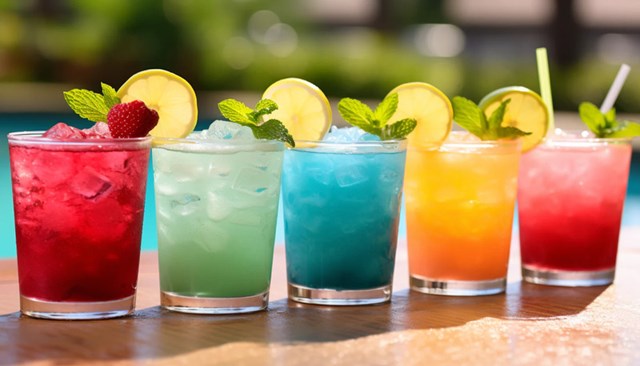 Mocktail mang nhiều m&agrave;u sắc kh&aacute;c nhau