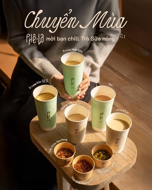 Khi tiết trời se lạnh bắt đầu len lỏi ở cả ba miền đất nước, Ph&ecirc; La giới thiệu loạt thức uống n&oacute;ng nhằm mở rộng trải nghiệm thưởng tr&agrave;, thưởng c&agrave; ph&ecirc; theo phong c&aacute;ch m&ugrave;a đ&ocirc;ng