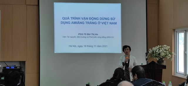 PGS.TS Bùi Thị An, Viện trưởng Viện Tài nguyên, Môi trường và Phát triển cộng đồng.