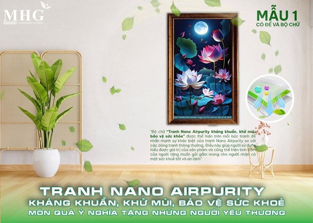 Những bức tranh in c&ocirc;ng nghệ Nano khử khuẩn độc đ&aacute;o v&agrave; đầy nghệ thuật l&agrave;m đẹp th&ecirc;m kh&ocirc;ng gian sống &nbsp;