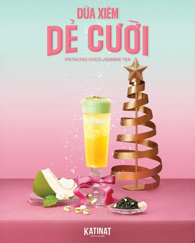 Sự xuất hiện của Dừa Xi&ecirc;m Dẻ Cười mở ra một hướng đi kh&aacute;c biệt so với những m&ugrave;a lễ hội trước đ&acirc;y của thương hiệu Katinat