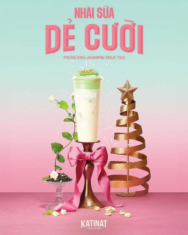 Nh&agrave;i Sữa Dẻ Cười - Đồ uống mới của thương hiệu Katinat trong m&ugrave;a lễ hội 2025