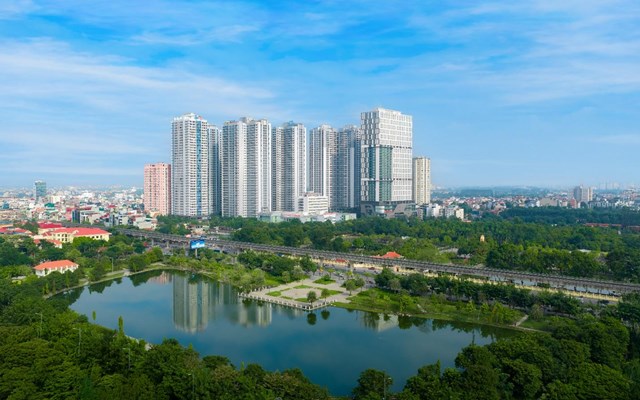 C&ocirc;ng vi&ecirc;n hồ điều h&ograve;a liền kề ROX Tower Goldmark City &nbsp;