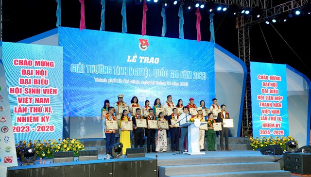 20 tập thể, c&aacute; nh&acirc;n đạt Giải thưởng T&igrave;nh nguyện Quốc gia 2023 tại chương tr&igrave;nh