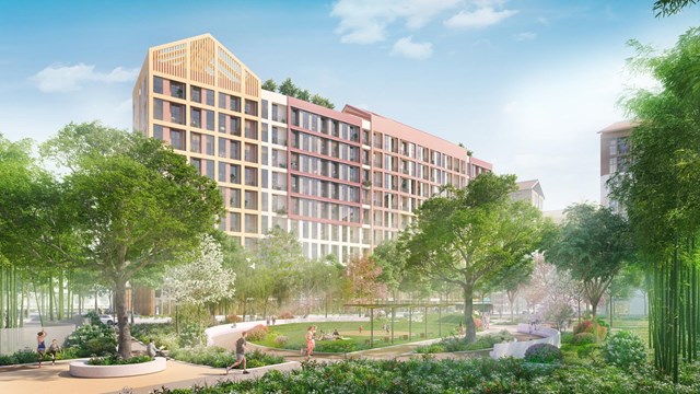 Kh&ocirc;ng gian sống xanh, gần gũi thi&ecirc;n nhi&ecirc;n hiếm c&oacute;. (Ảnh phối cảnh: Sun Property) &nbsp;