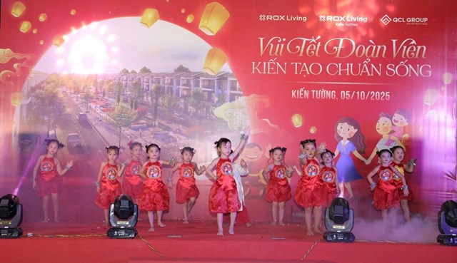 Một hoạt động d&agrave;nh cho thiếu nhi tại dự &aacute;n ROX Living Kiến Tường