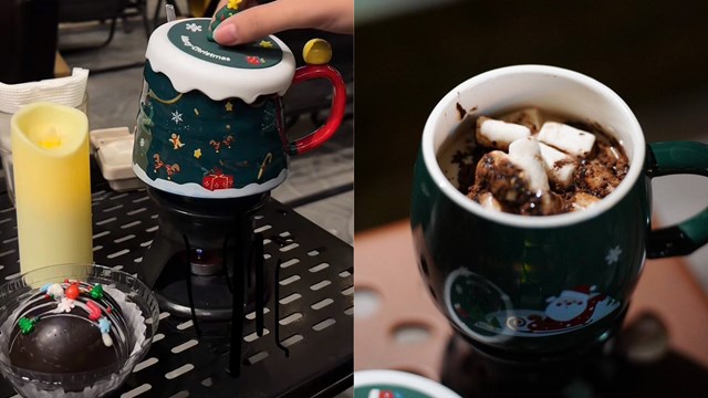 Th&agrave;nh phần ch&iacute;nh tạo n&ecirc;n loại thức uống đặc biệt n&agrave;y chủ yếu bột cacao, marshmallow, chocolate chip v&agrave; sữa n&oacute;ng. Ảnh: Sưu tầm &nbsp;