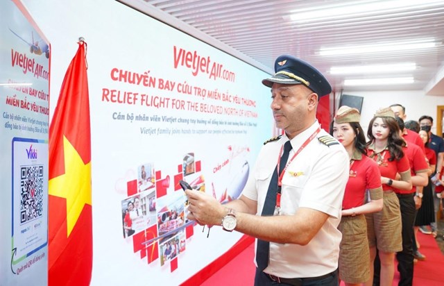 H&atilde;ng h&agrave;ng kh&ocirc;ng n&agrave;y đ&atilde; ti&ecirc;n phong ủng hộ, hướng về L&agrave;ng Nủ v&agrave; đồng b&agrave;o ph&iacute;a Bắc sau b&atilde;o Yagi &nbsp;