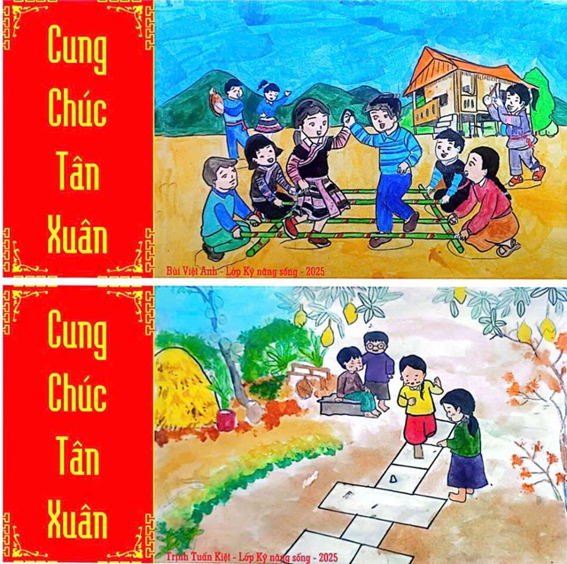 Mẫu bao lì xì với chủ đề “Trò chơi dân gian”