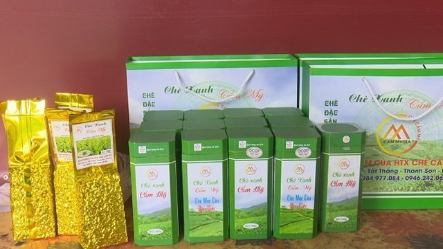 Sản phẩm chè sạch HTX chè Cẩm Mỹ xã Tất Thắng đạt sản phẩm OCOP 3 sao.