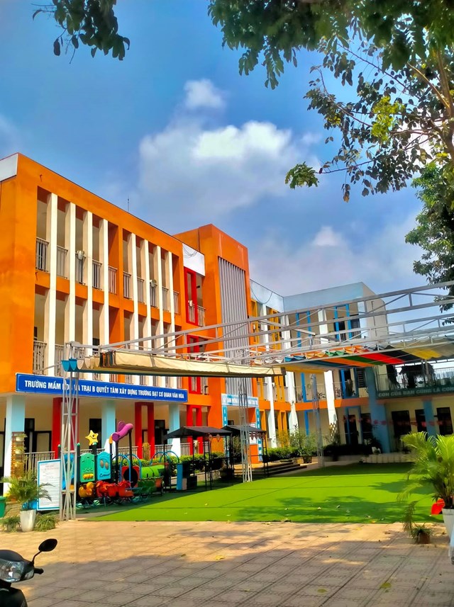 Một góc Trường Mầm Non Ba Trại B, huyện Ba Vì, Hà Nội.