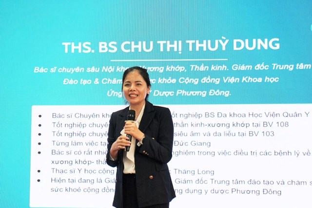ThS.BS. Thùy Dung chia sẻ tại Hội thảo.