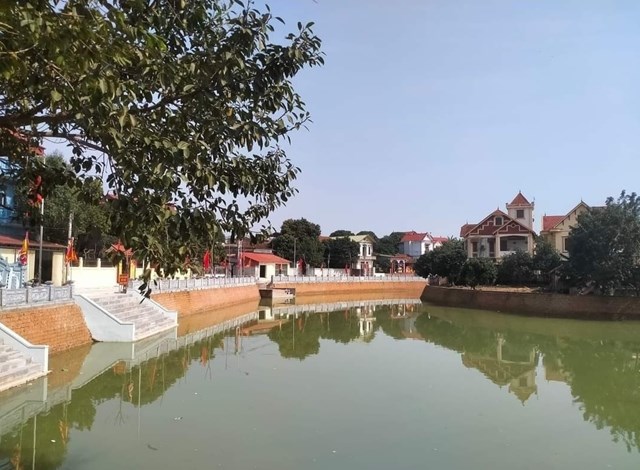 Hồ sinh thái khu di tích Đình thôn Thuận An, xã Thái Hòa.