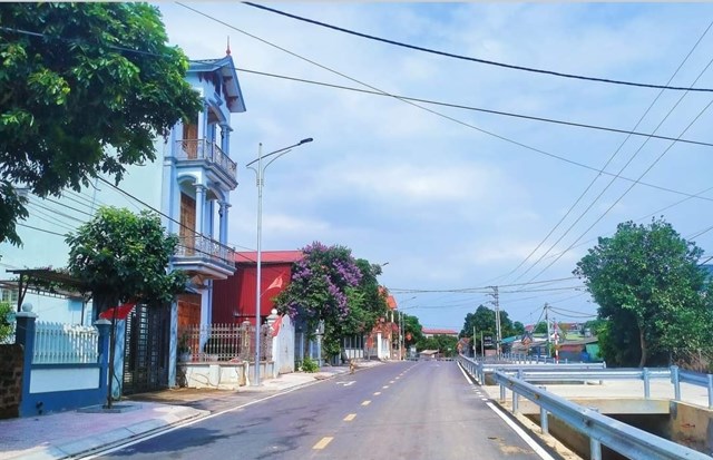 Đường giao thông trung tâm thôn Cộng Hòa, Thái Hòa.