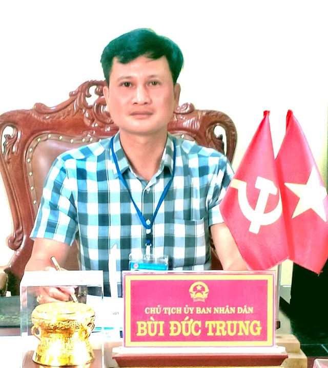 Ông Bùi Đức Trung, Phó Bí thư Đảng ủy, Chủ tịch UBND xã Thọ Văn. 