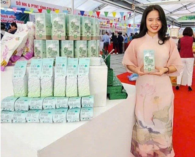 Chị Nguyễn Mỹ Linh, Giám đốc Công ty TNHH Hương Linh, người tiên phong đưa chè cổ thụ Tủa Chùa đến với người tiêu dùng cả nước với các sản phẩm chè chất lượng cao.