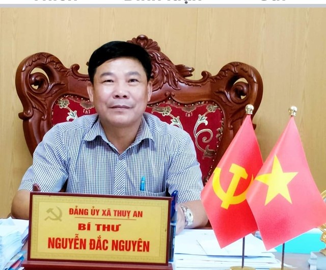 -Ông Nguyễn Đắc Nguyên, Bí thư Đảng ủy xã Thụy An.