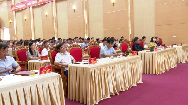C&aacute;c đại biểu x&atilde;&nbsp;Thanh Thủy họp Ban chấp h&agrave;nh Đảng bộ mở rộng.