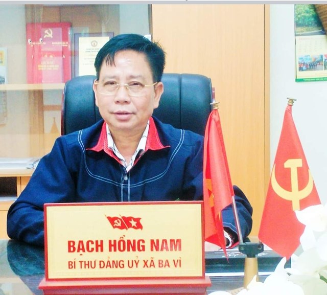 Ông Bạch Hồng Nam, Bí thư Đảng ủy xã Ba Vì.