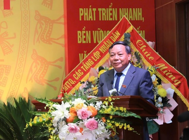 Phó Bí thư Thường trực Thành ủy Hà Nội Nguyễn Văn Phong phát biểu chỉ đạo Đại hội.