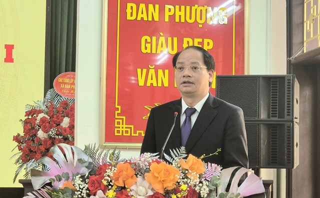 Đồng chí Nguyễn Doãn Toản, Ủy viên Ban Thường vụ Thành ủy, Trưởng Ban Tuyên giáo và Dân vận Thành ủy Hà Nội phát biểu tại Đại hội.