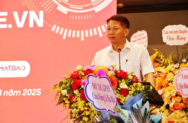 Tổng Giám đốc Công ty cổ phần GXE Nguyễn Văn Quyền Phát biểu tại buổi lễ ra mắt.