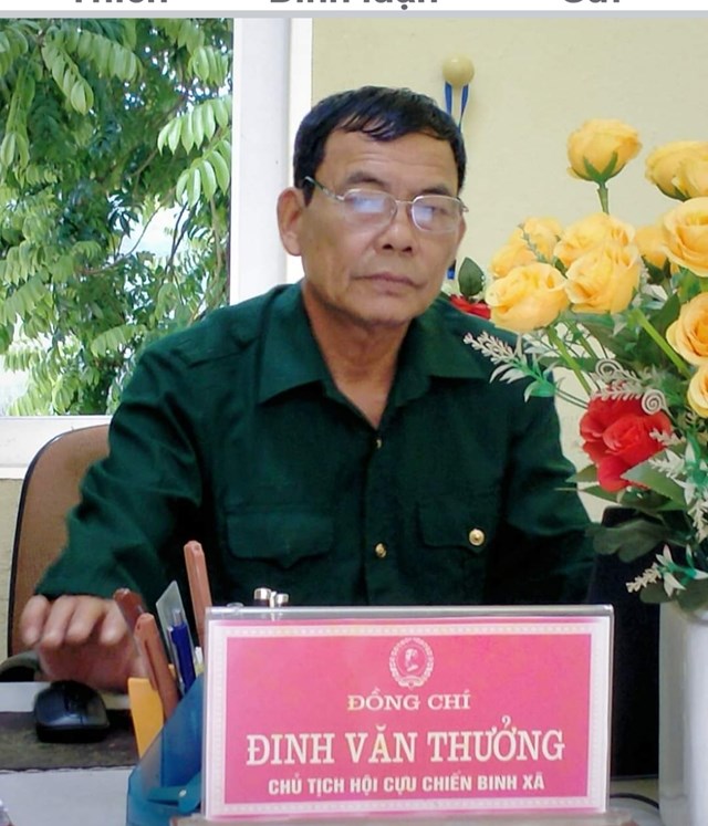 Ông Đinh Văn Thưởng - Chủ tịch Hội CCB xã Thọ Văn.