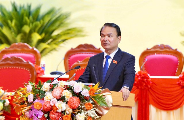 Bí thư Tỉnh ủy Đặng Xuân Phong phát biểu tại phiên trù bị Đại hội.