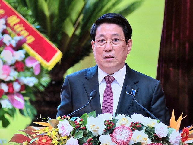 Chủ tịch nước Lương Cường phát biểu, chỉ đạo Đại hội.