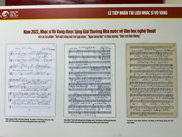 Trung t&#226;m Lưu trữ Quốc gia III: Tiếp nhận t&#224;i liệu qu&#253; của nhạc sĩ An Thuy&#234;n v&#224; V&#245; Vang - Ảnh 5