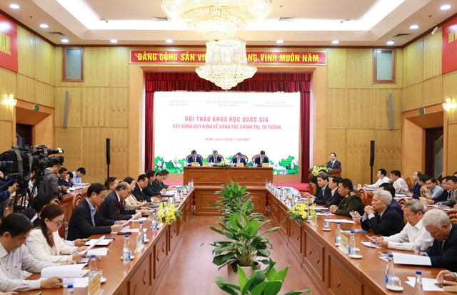 Hội thảo khoa học quốc gia “Xây dựng Quy định về công tác chính trị, tư tưởng“.