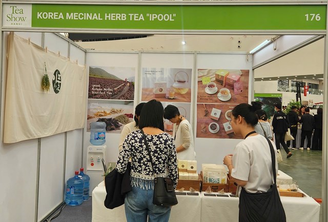 Gian h&agrave;ng Korea Mecinal Herb tea &ldquo;Ipool&rdquo; tại triển l&atilde;m Quốc tế Tea Show Hanoi 2025 &nbsp;