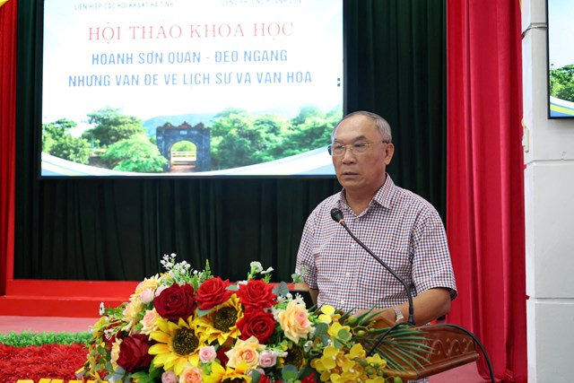 &Ocirc;ng V&otilde; Hồng Hải - Nguy&ecirc;n Trưởng ban Tổ chức ph&aacute;t biểu tham luận tại Hội thảo.