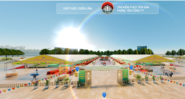 Triển l&atilde;m được triển khai tr&ecirc;n nền tảng số tại địa chỉ https://hatinh.fairs.vn