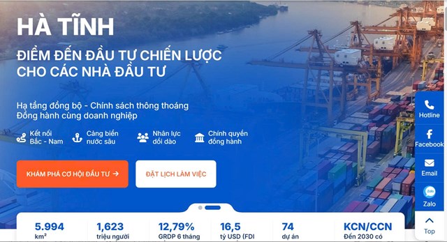 H&agrave; Tĩnh đang bổ sung một k&ecirc;nh quan trọng l&agrave; x&uacute;c tiến đầu tư tr&ecirc;n nền tảng dữ liệu số.
