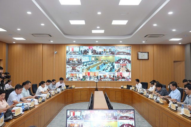 To&agrave;n cảnh cuộc họp (Ảnh TTTĐT tỉnh H&agrave; Tĩnh)