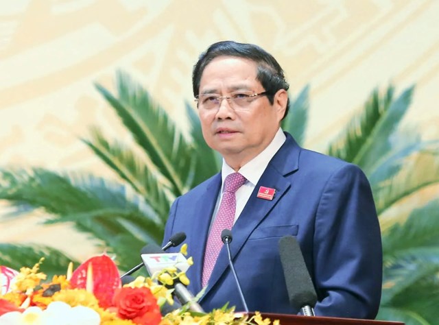 Thủ tướng Ch&iacute;nh phủ Phạm Minh Ch&iacute;nh ph&aacute;t biểu chỉ đạo Đại hội