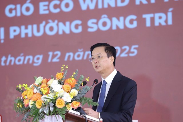 Ph&oacute; Chủ tịch Thường trực UBND tỉnh H&agrave; Tĩnh - Trần B&aacute;u H&agrave; ph&aacute;t biểu tại buổi lễ