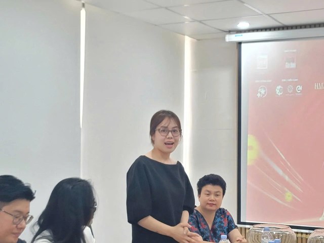 B&agrave; Nguyễn Diệu Linh &ndash; Gi&aacute;m đốc điều h&agrave;nh TMV Vũ Quang đại diện nh&agrave; t&agrave;i trợ ph&aacute;t biểu tại buổi lễ bốc thăm.