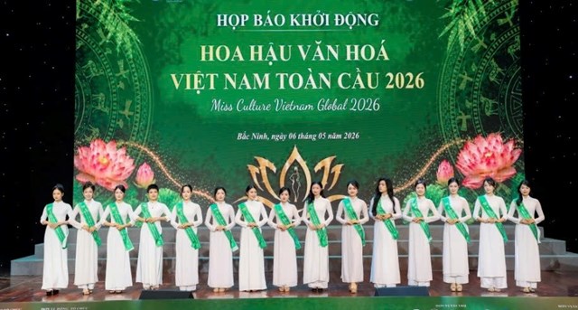 C&aacute;c th&iacute; sinh tham dự Cuộc thi &ldquo;Hoa hậu Văn h&oacute;a Việt Nam to&agrave;n cầu 2026&rdquo;