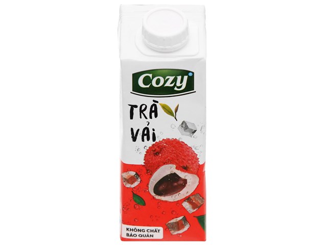 Tr&agrave; vải Cozy - Hương vị&nbsp;đậm đ&agrave;&nbsp;của những l&aacute; tr&agrave; xanh h&ograve;a&nbsp;quyện&nbsp;c&ugrave;ng&nbsp;hương thơm của tr&aacute;i vải m&ugrave;a ch&iacute;n rộ